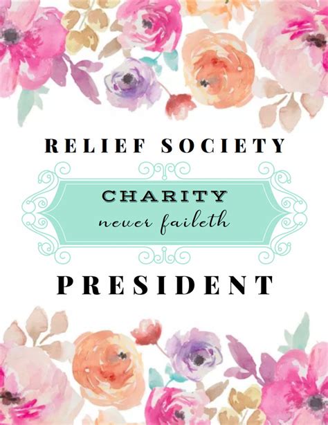 lds relief society presidency messages.